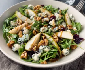 Pear & Gorgonzola Salad with Candied Walnuts