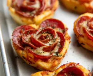 Romantic Heart-Shaped Pizza Roses