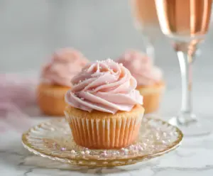 Rose Champagne Cupcakes