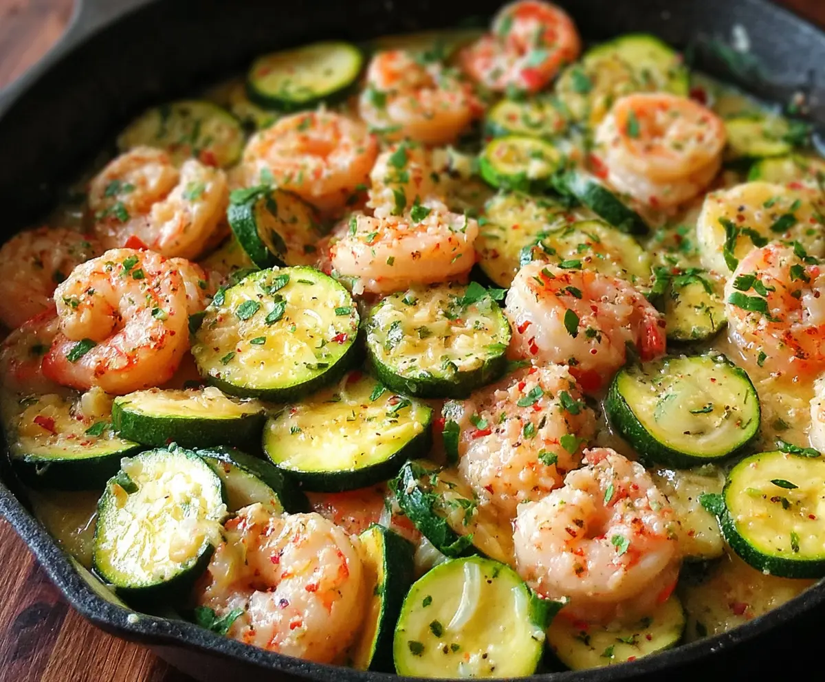 Quick Shrimp and Zucchini Skillet