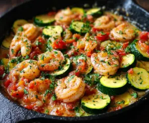 Shrimp and Zucchini Skillet