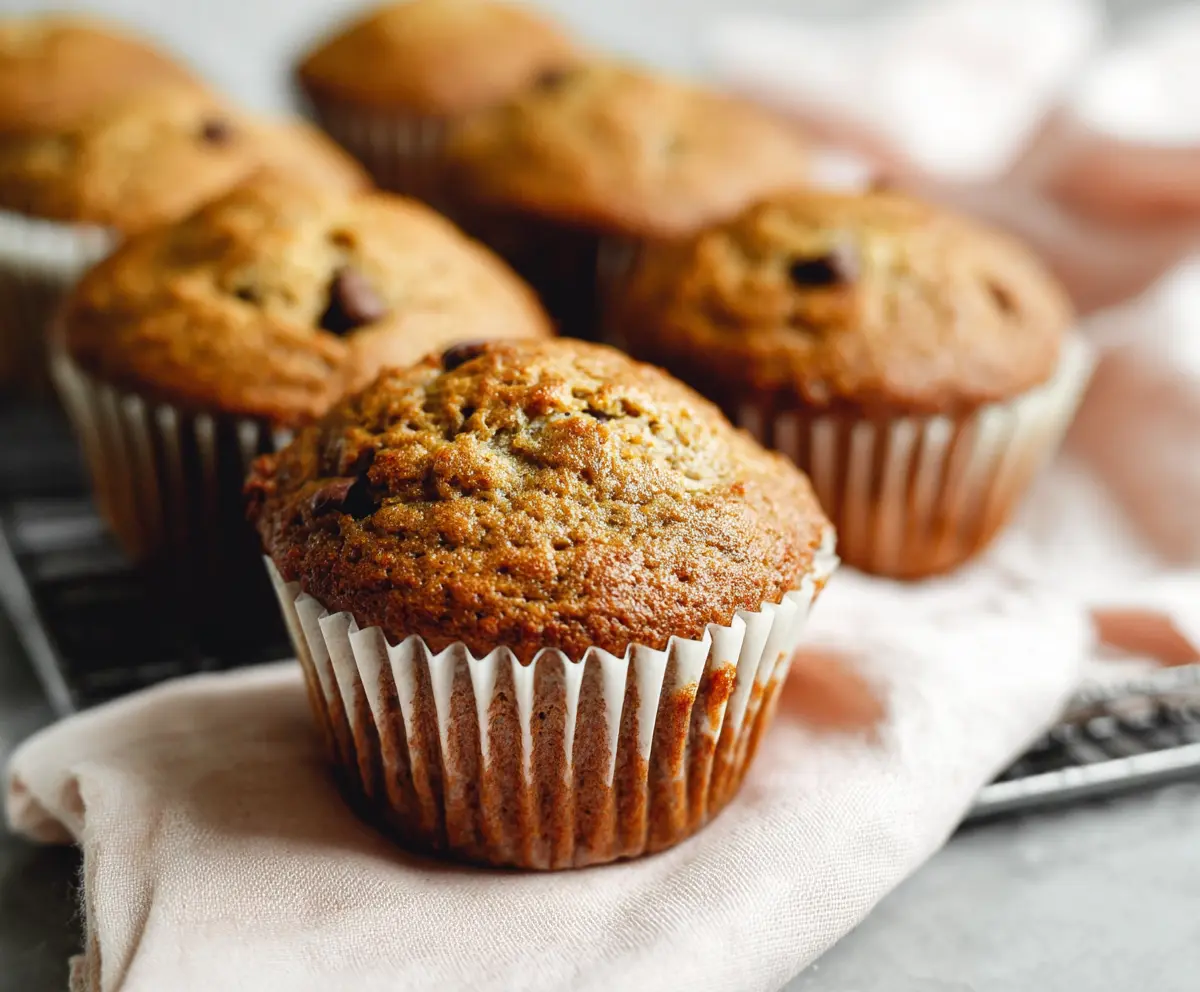 Easy Sourdough Banana Muffins