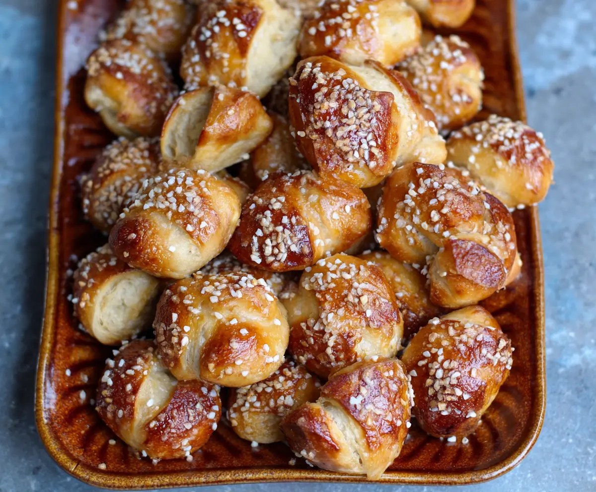 Soft Sourdough Pretzel Bites