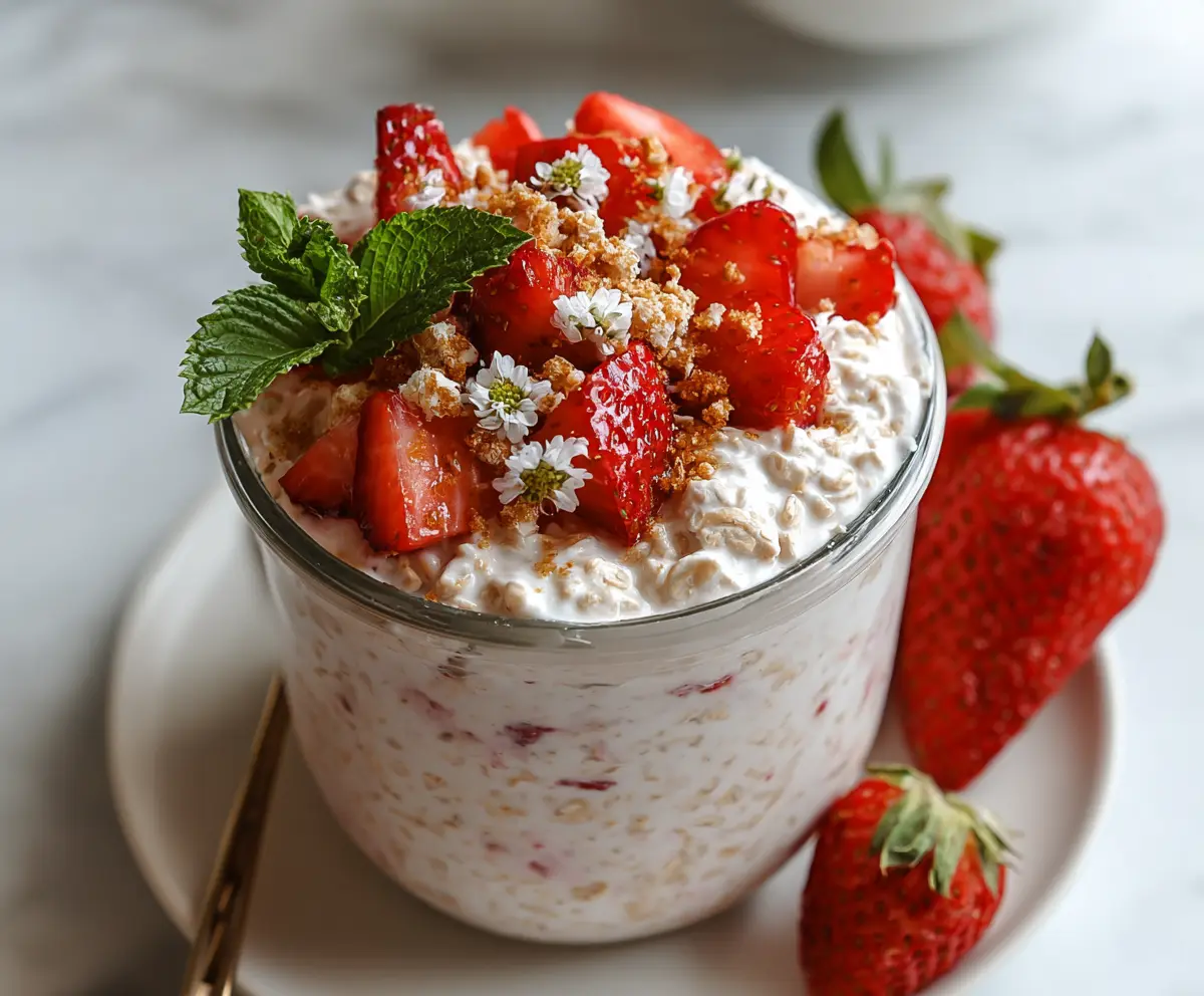 Strawberry Cheesecake Overnight Oats