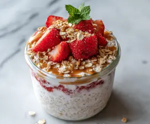 Strawberry Cheesecake Overnight Oats