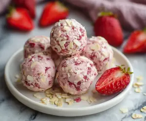Strawberry Cheesecake Protein Balls