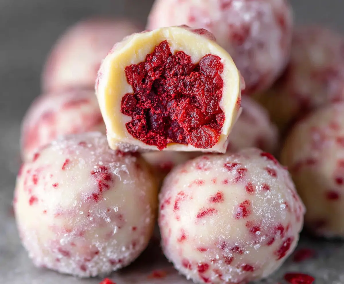 Easy White Chocolate Raspberry Truffles
