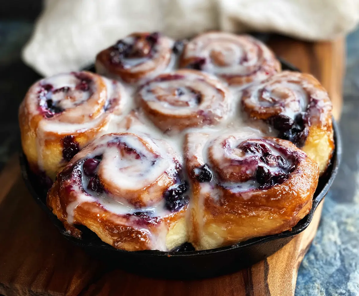 Easy Blueberry Lemon Sourdough Rolls
