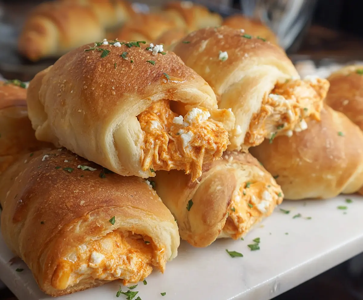 Easy Buffalo Chicken Crescent Rolls