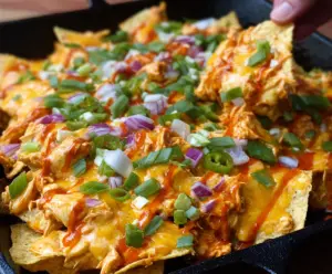 Buffalo Chicken Dip Loaded Nachos