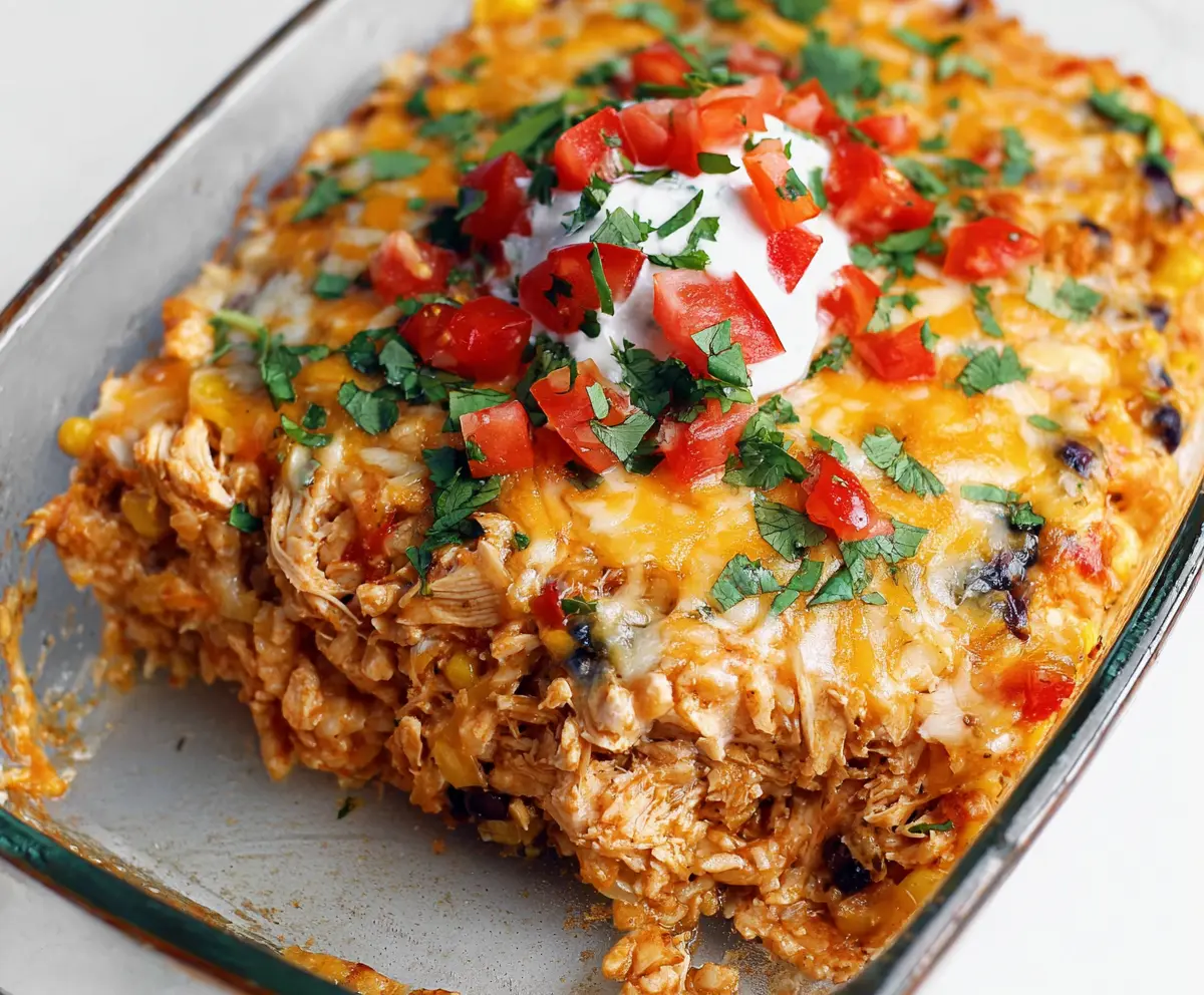 Easy Chicken Burrito Casserole Recipe