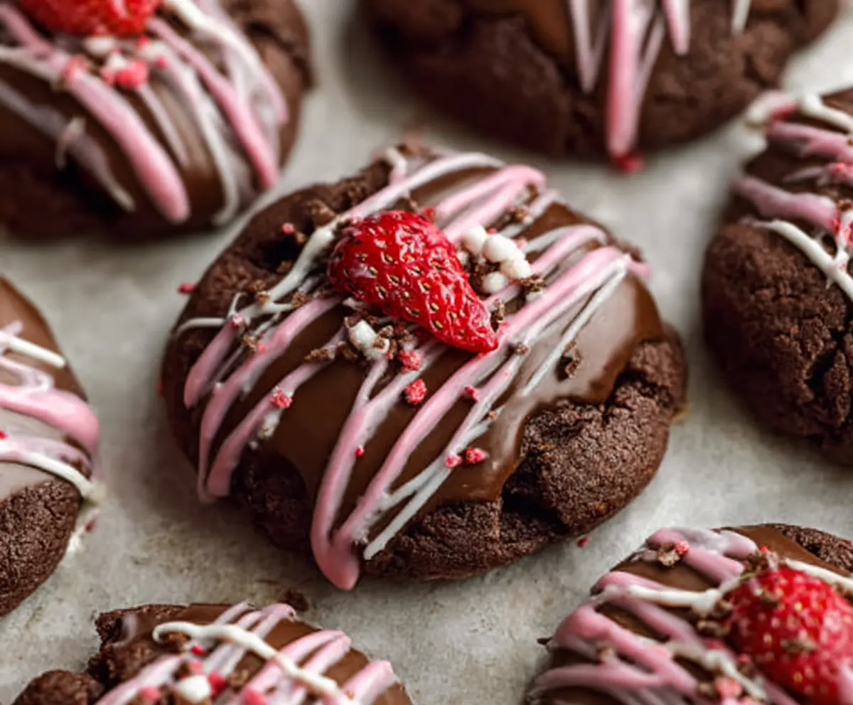 Easy Chocolate Covered Strawberry Cookies