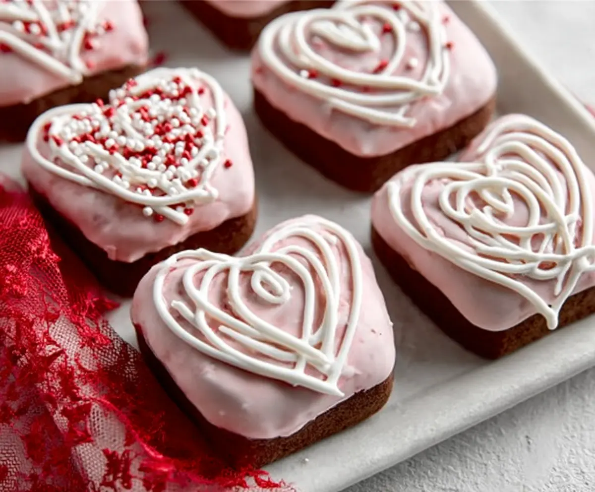 Delicious Copycat Little Debbie Valentines Cakes with pink icing and colorful sprinkles, perfect for Valentine's Day treats