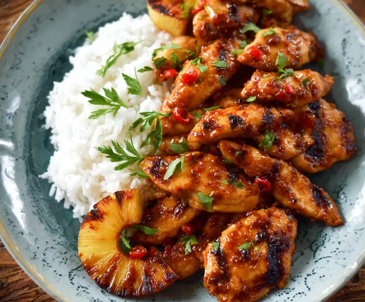 Easy Hawaiian Chicken & Coconut Rice