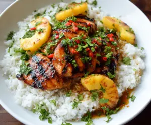 Hawaiian Chicken with Coconut Rice