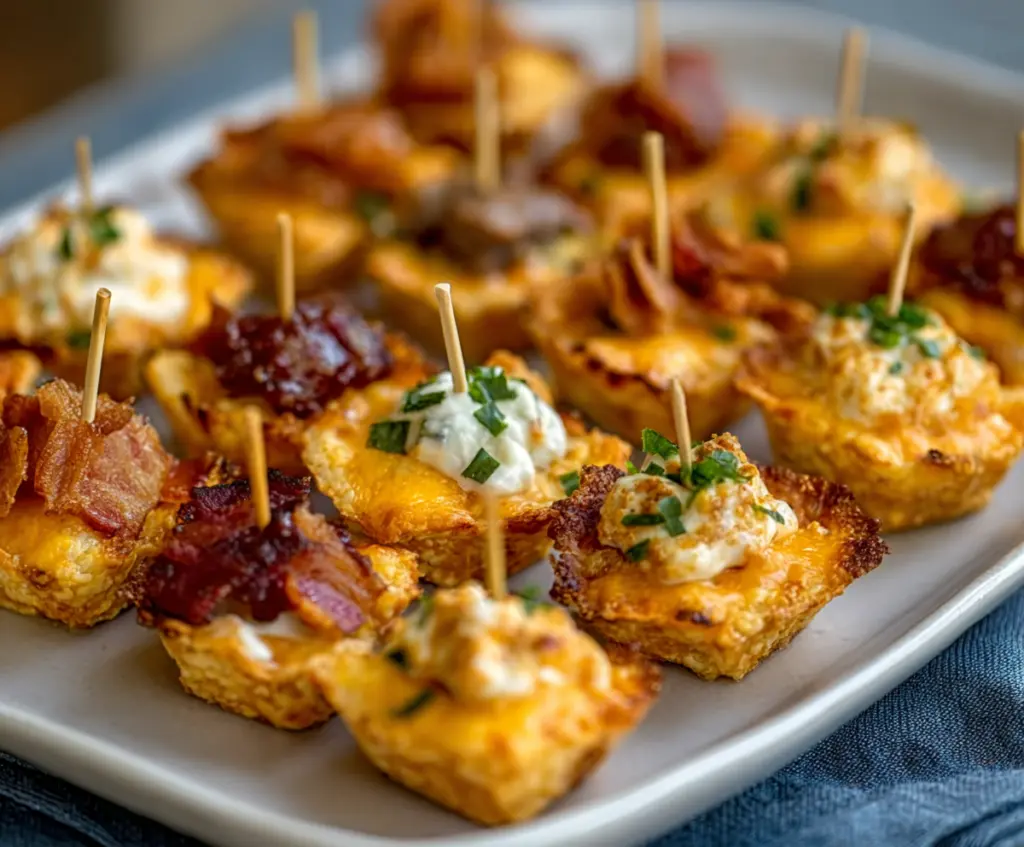 Delicious Iowa Party Bites appetizer on a serving platter, perfect for gatherings and celebrations.