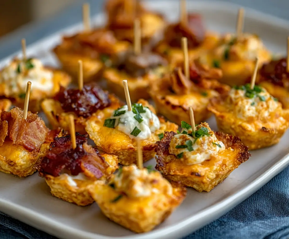 Delicious Iowa Party Bites appetizer on a serving platter, perfect for gatherings and celebrations.