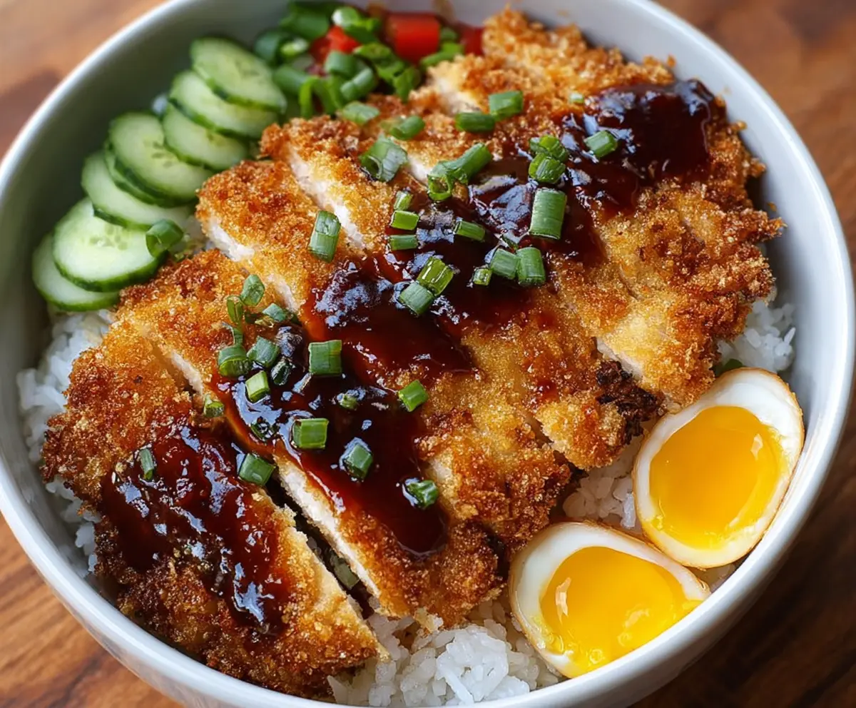 Easy Japanese Katsu Bowls with Tonkatsu Sauce