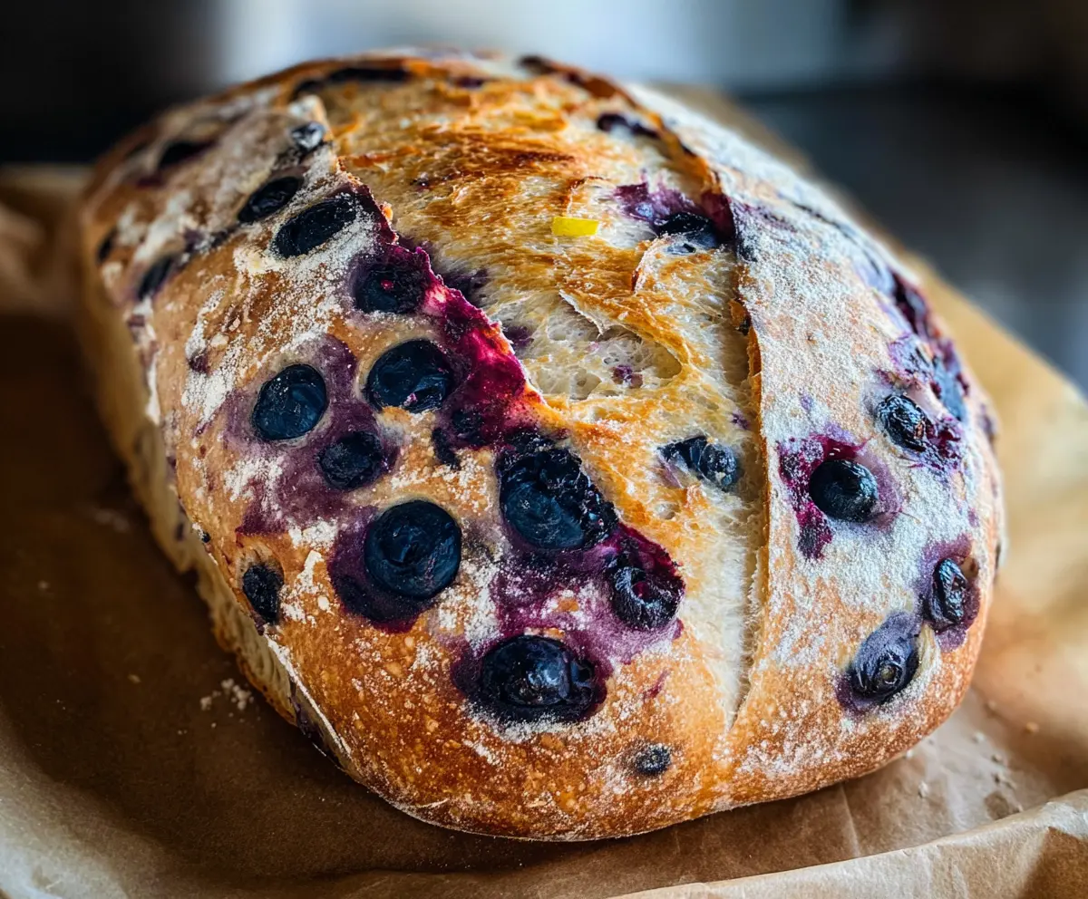 Easy Lemon Blueberry Sourdough Bread