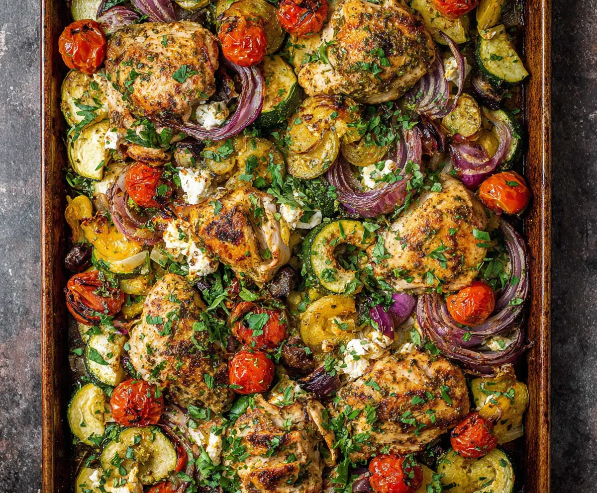 Easy Mediterranean Chicken & Zucchini