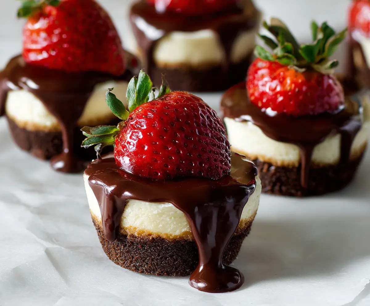 No-Bake Chocolate Strawberry Cheesecake Cups