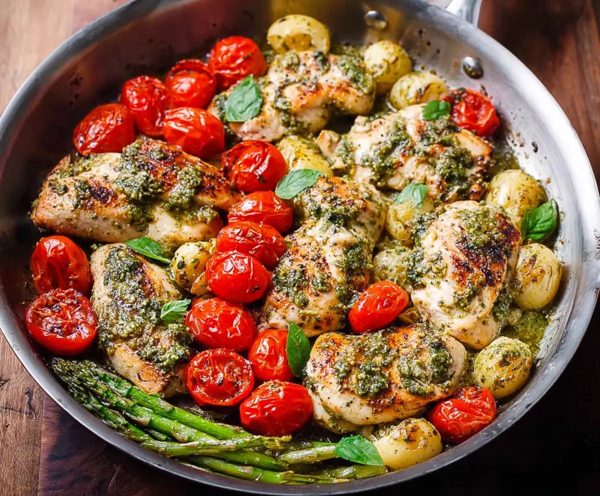Easy One-Pan Pesto Chicken