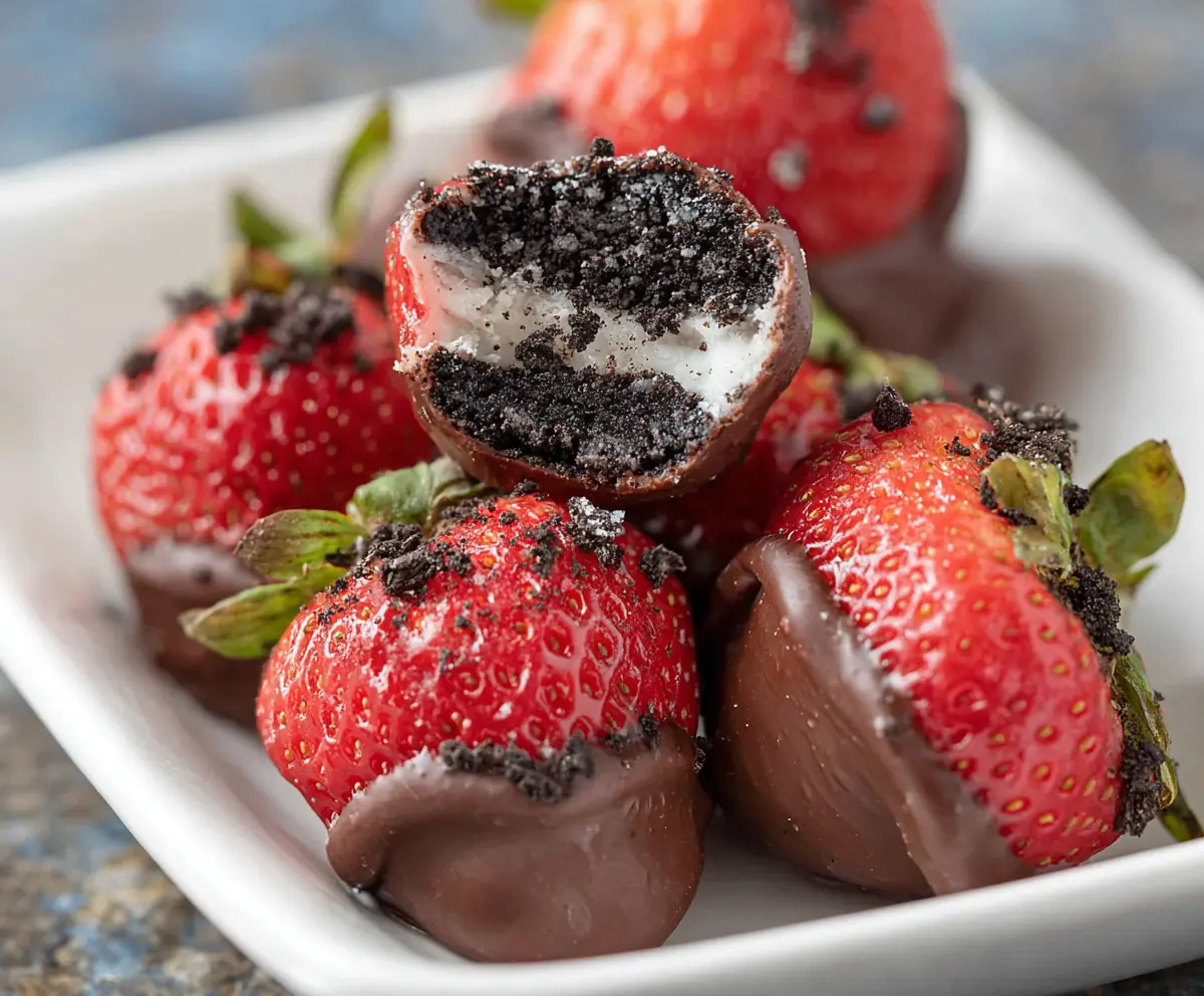 Oreo Truffle-Stuffed Strawberries - Easy & Delicious