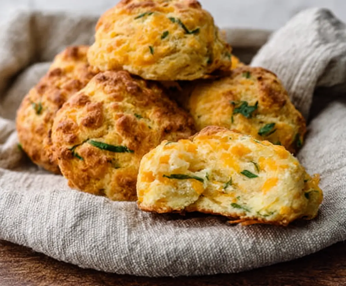 Easy Sourdough Cheddar Biscuits