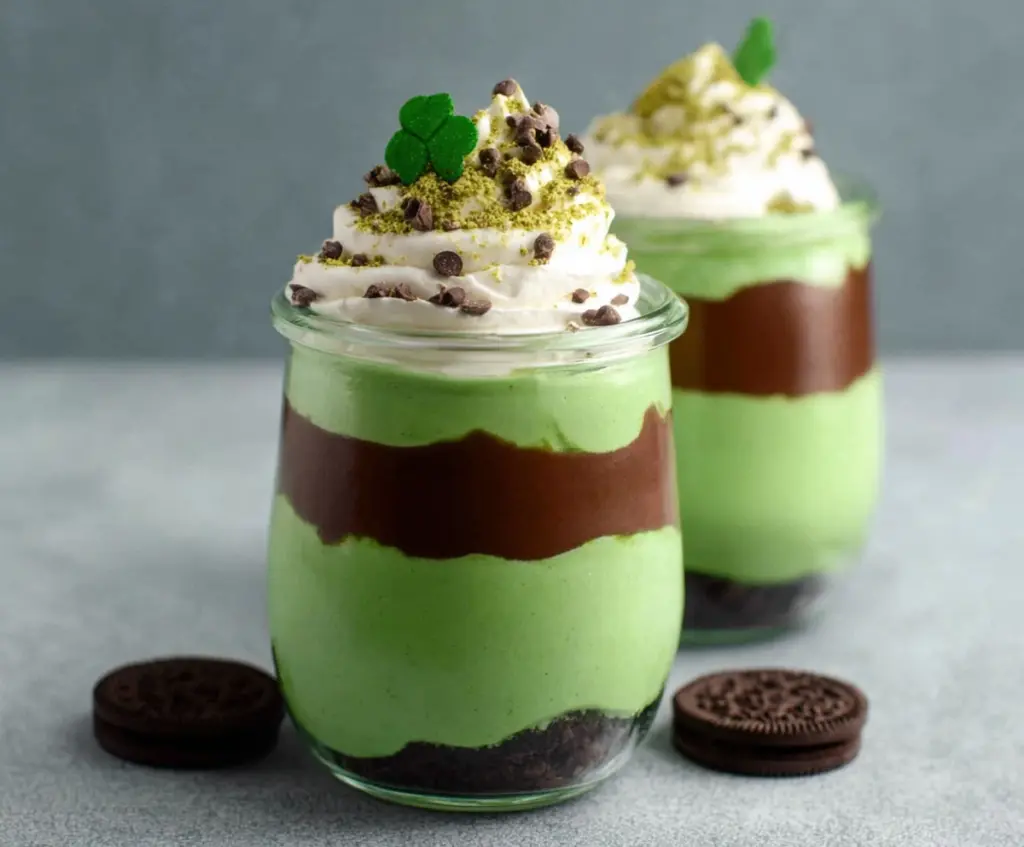 St Patrick’s Day Green Shake Pudding Cups