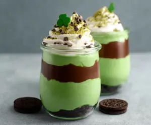 St Patrick’s Day Green Shake Pudding Cups