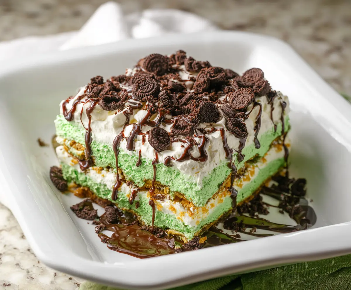 St. Patrick's Shamrock Lasagna Dessert