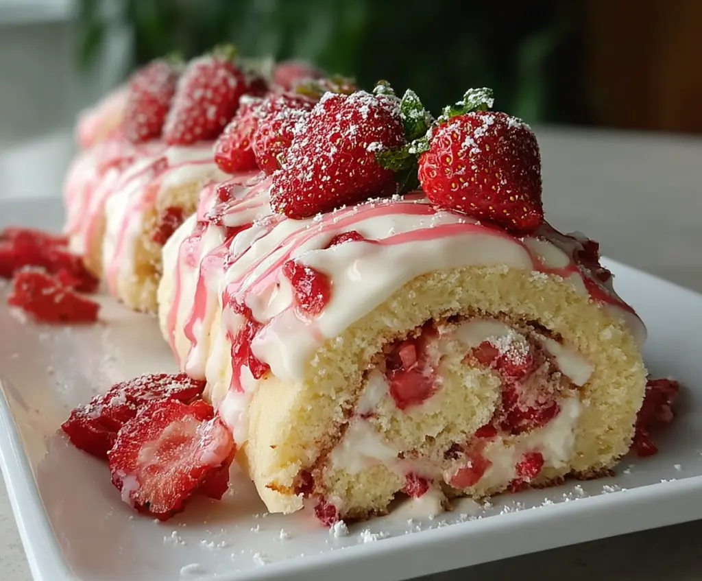 Strawberry Shortcake Cheesecake Rolls