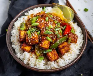 Sweet and Sour Sticky Tofu