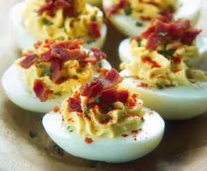 Bacon Ranch Deviled Eggs