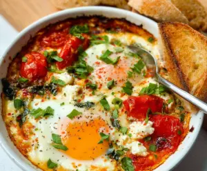 Baked Feta Eggs