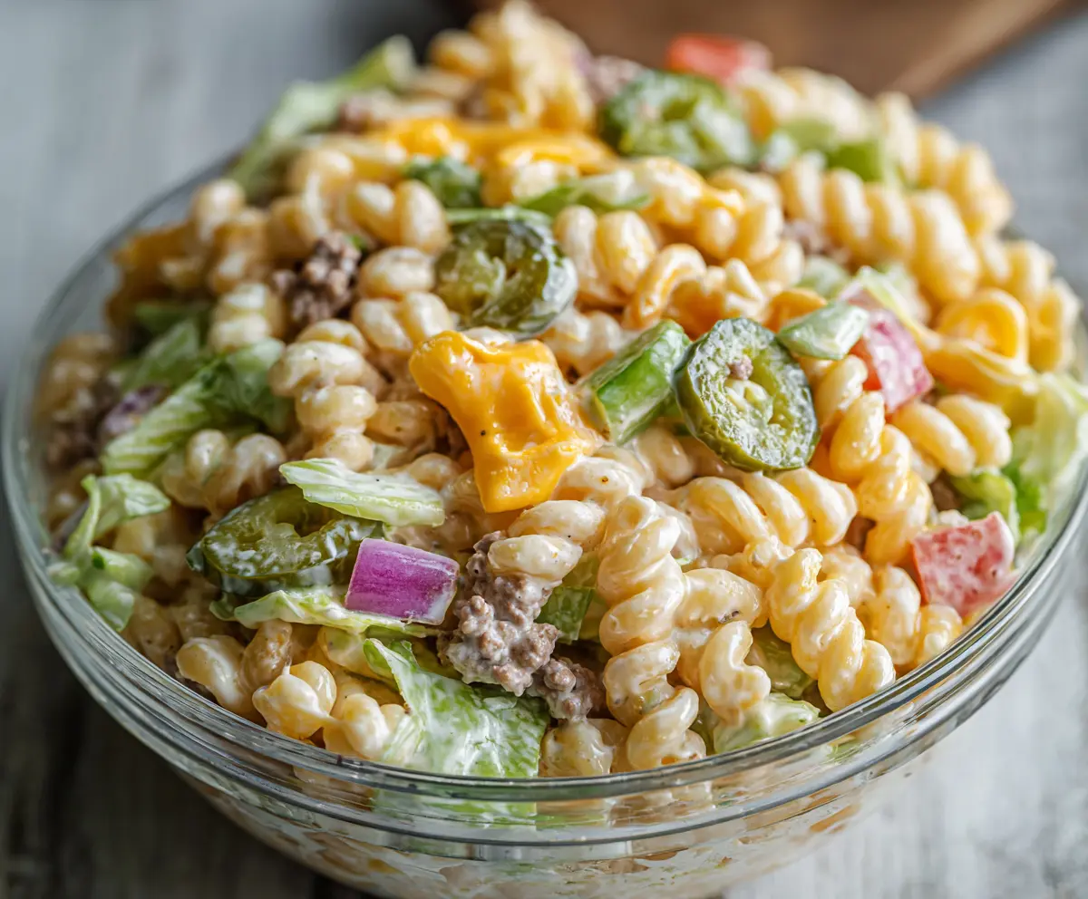 Easy Big Mac Pasta Salad Recipe