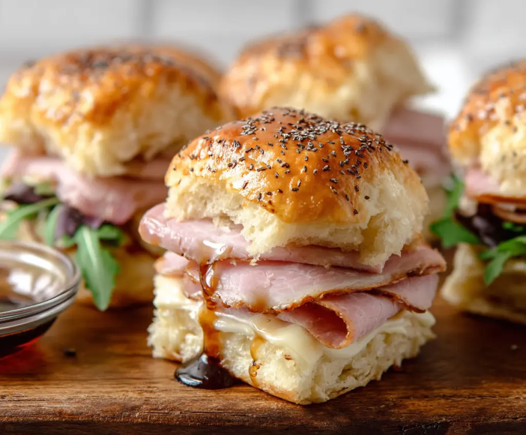 Brown Sugar Glazed Ham Biscuit Sliders