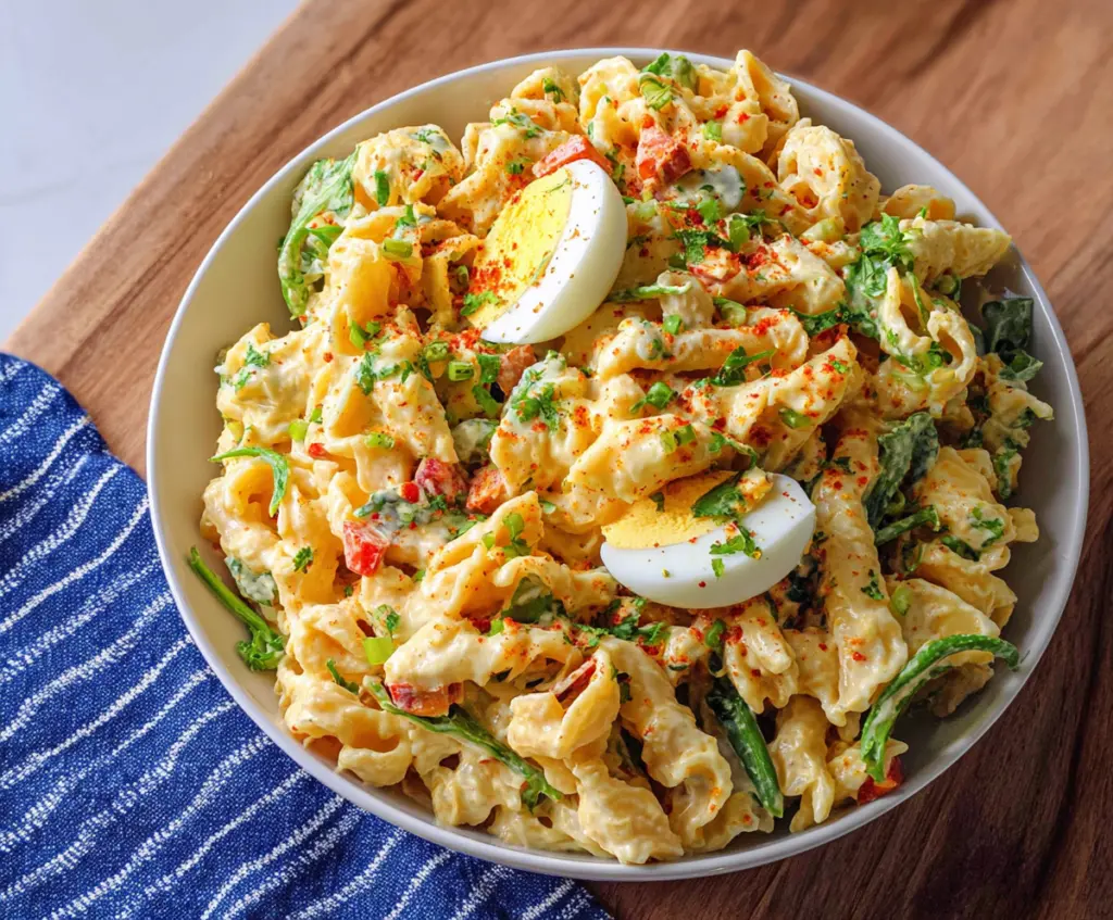 Creamy Deviled Egg Pasta Salad