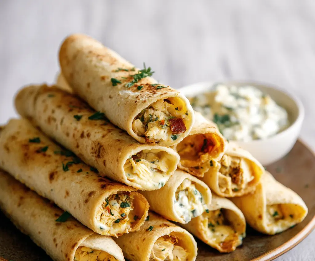 Dill Pickle Ranch Chicken Taquitos