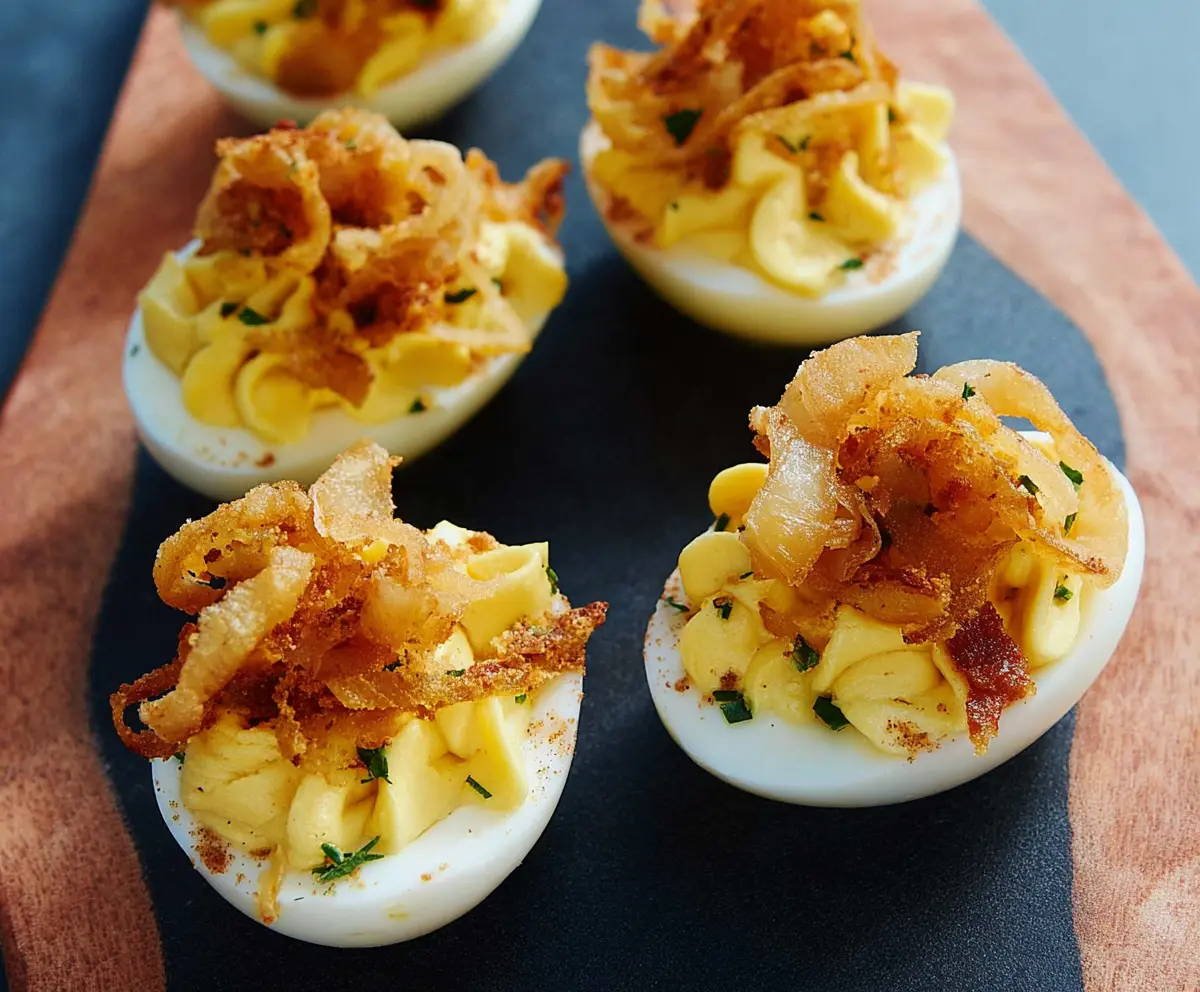 French Onion Deviled Eggs Recipe