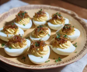 French Onion Deviled Eggs