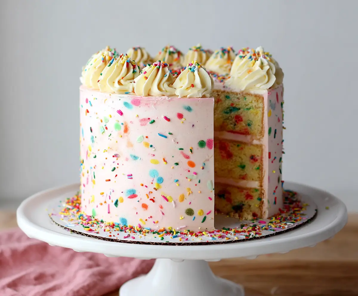 Easy Funfetti Sprinkle Birthday Cake