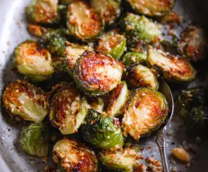 Garlic Parmesan Roasted Brussels Sprouts