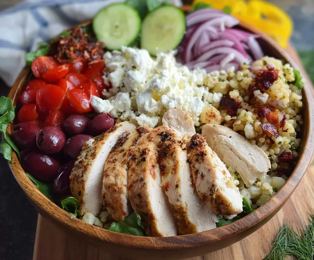 Greek Chicken Salad Bowls