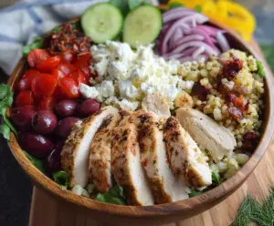 Greek Chicken Salad Bowls