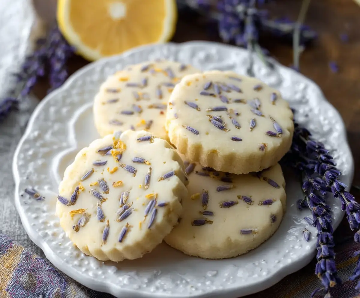 Easy Lemon Lavender Shortbread Cookies