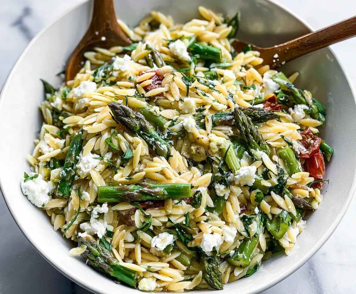 Fresh Orzo Salad with Asparagus