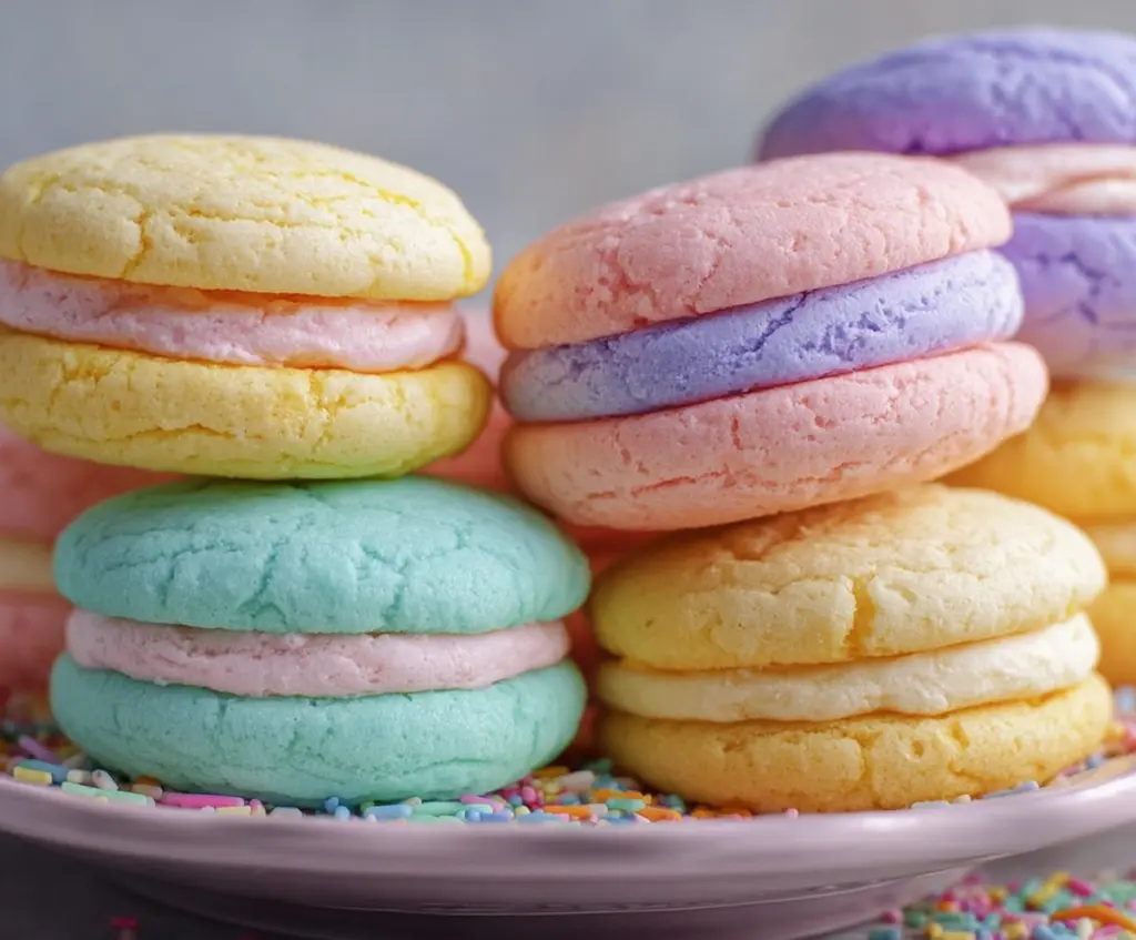 Pastel Sugar Cookie Sandwiches