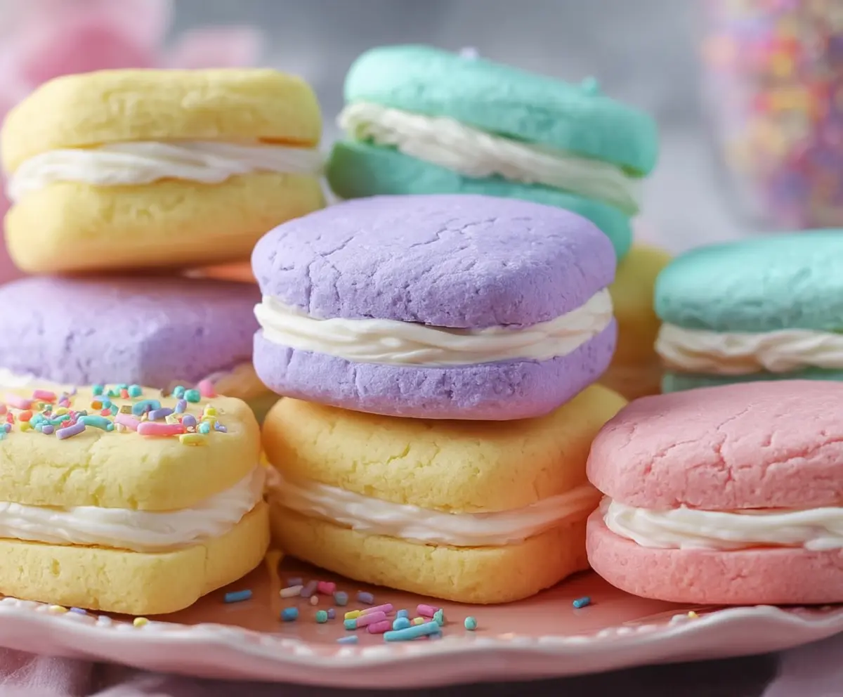 Easy Pastel Sugar Cookie Sandwiches
