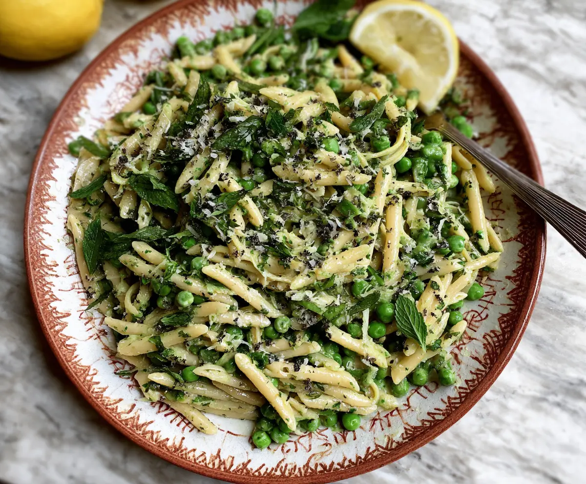 Fresh Pea Pasta with Mint & Lemon